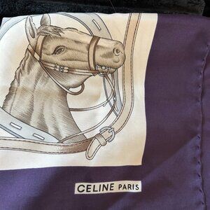 Flawless Equestrian themed silk scarf by Celine Paris